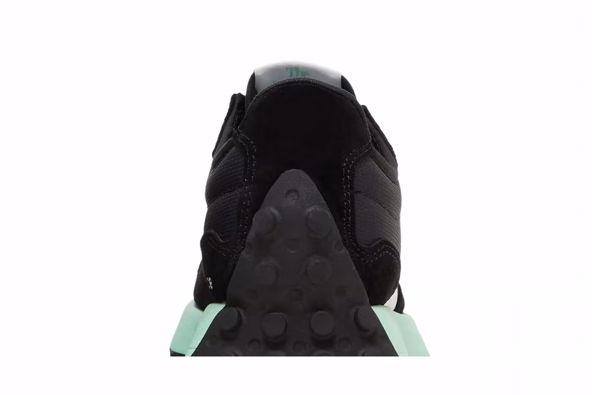 New Balance Women's 327 Black Bright Mint, view 8