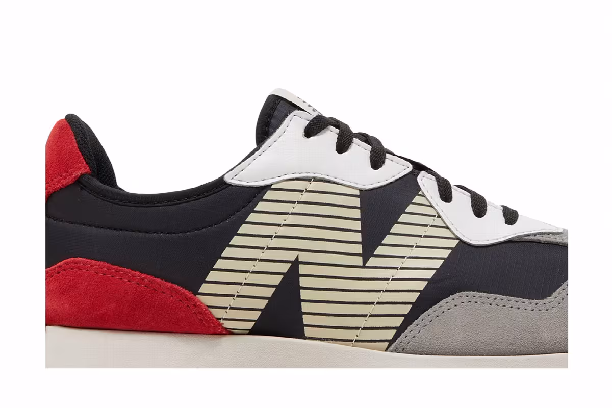 New Balance 327 Black Team Red, view 3