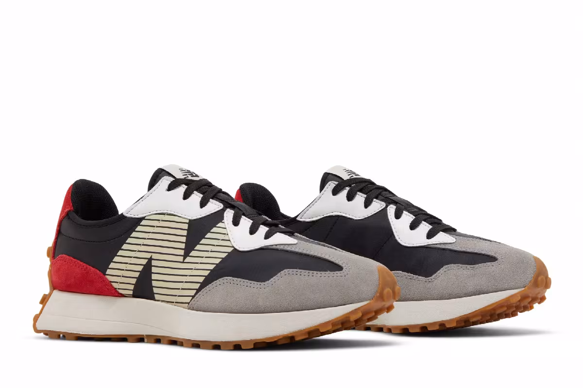 New Balance 327 Black Team Red, view 9