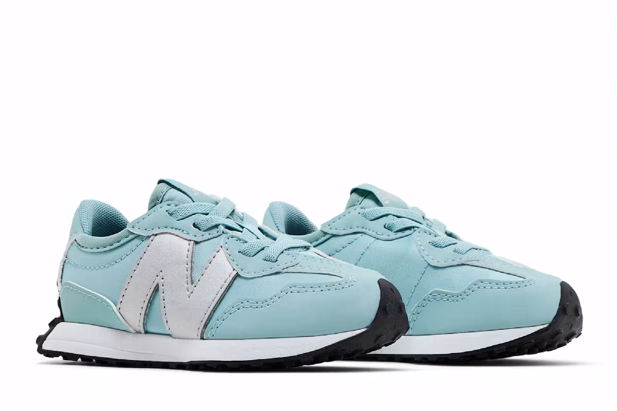 New Balance 327 Toddler Storm Blue Silver, view 9