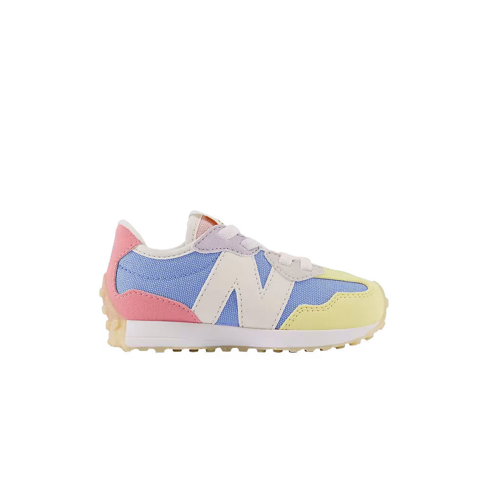 New Balance 327 Bungee Lace Toddler Yellow Blue Red