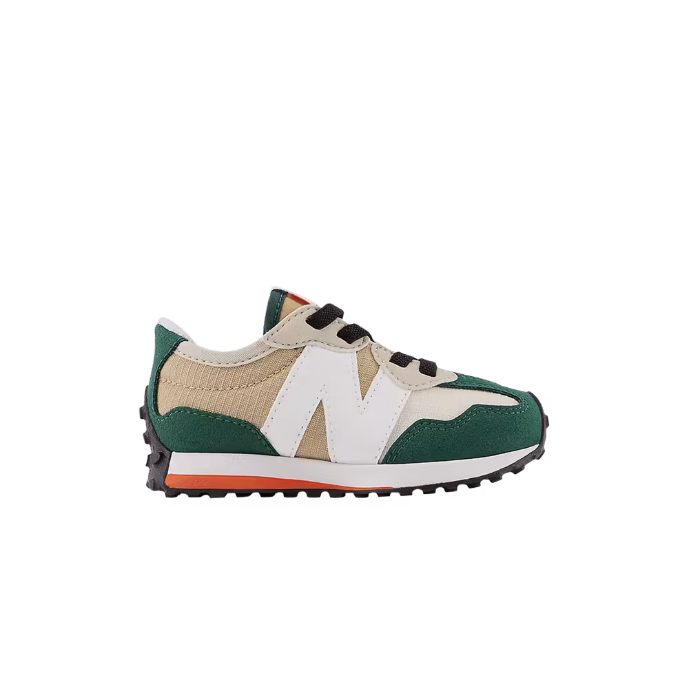 New Balance 327 Bungee Lace Toddler Wide Nightwatch Green Incense