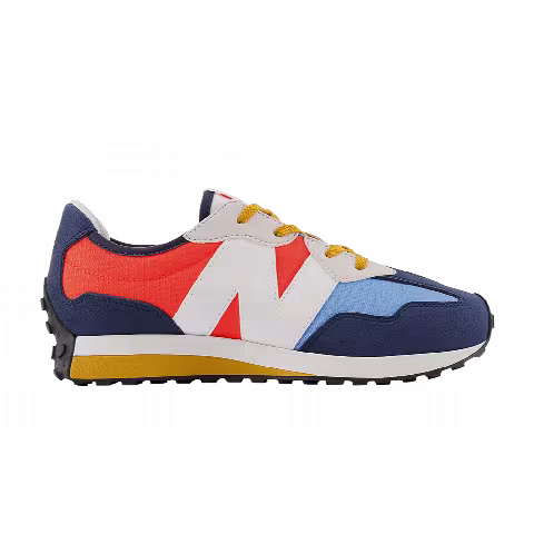 New Balance 327 Big Kid Wide 'Natural Indigo Electric Red'