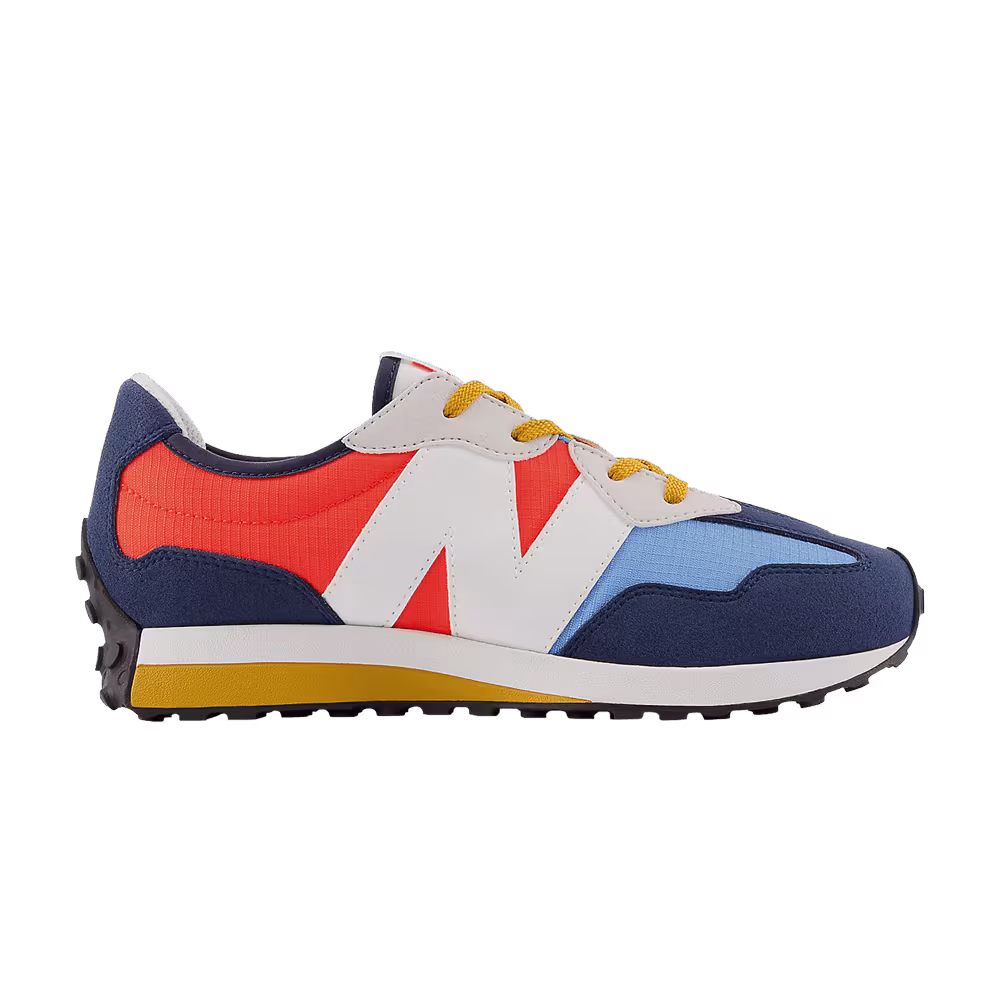 New Balance 327 Big Kid Wide Natural Indigo Electric Red