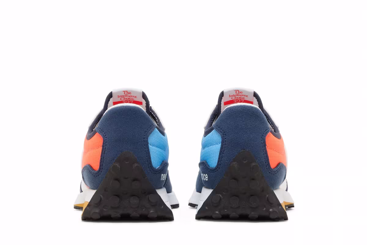 New Balance 327 Big Kid Natural Indigo Electric Red, view 7
