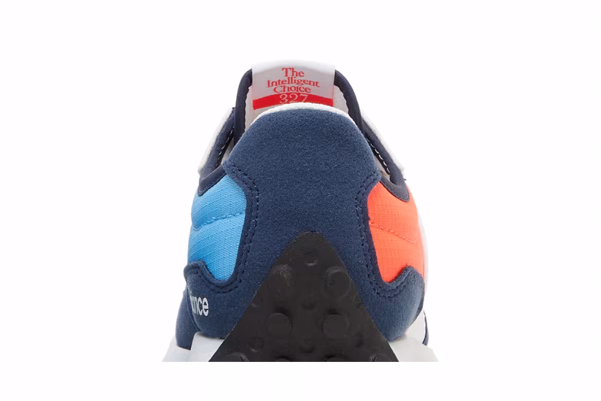 New Balance 327 Big Kid Natural Indigo Electric Red, view 8