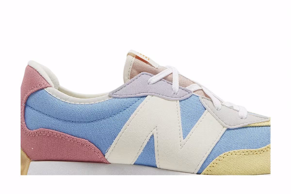 New Balance 327 Big Kid Yellow Blue Red, view 3