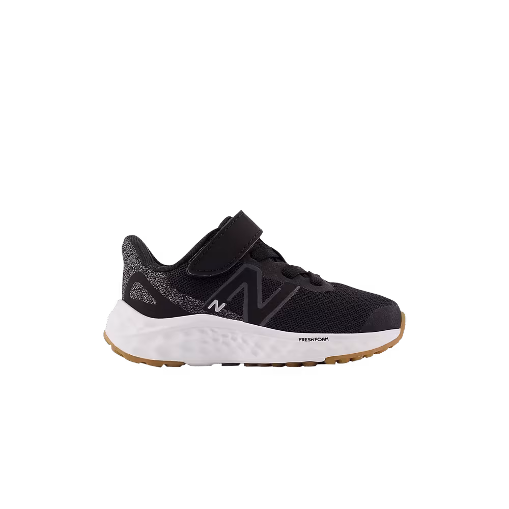 New Balance Fresh Foam Arishi v4 Bungee Lace Toddler Black White Gum