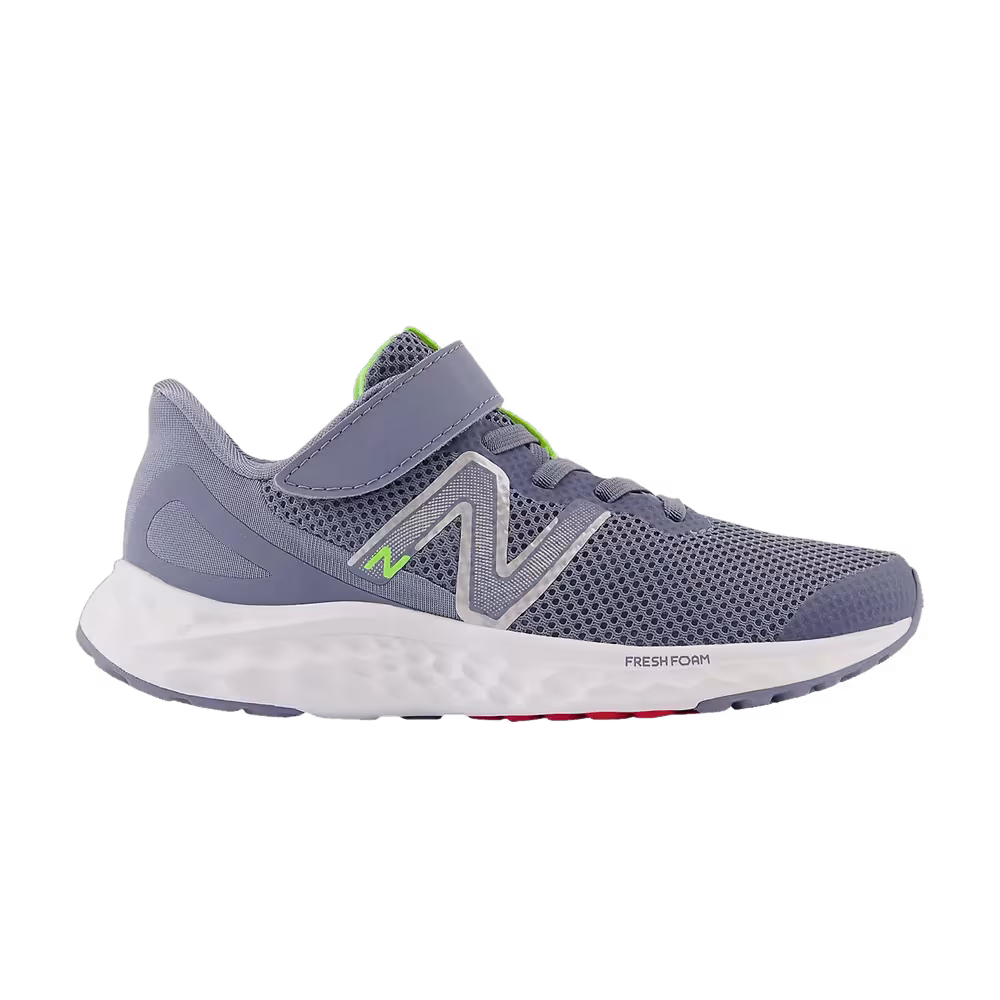 New Balance Fresh Foam Arishi v4 Bungee Lace Little Kid Wide Arctic Grey Pixel Green