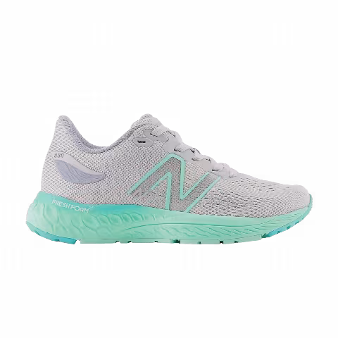 New Balance Fresh Foam X 880v12 Little Kid X-Wide 'Light Aluminum Bright Mint'