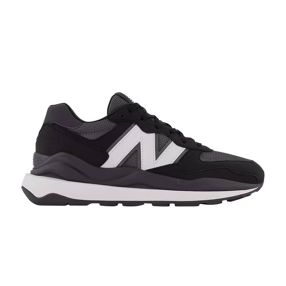 New Balance 57/40 Big Kid Wide Black White