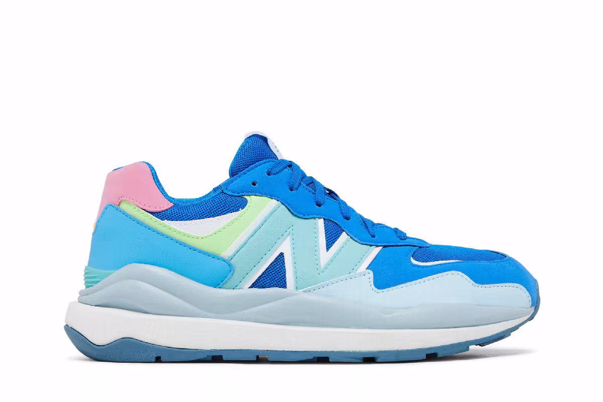 New Balance 57/40 Big Kid Wide Blue Surf, view 2