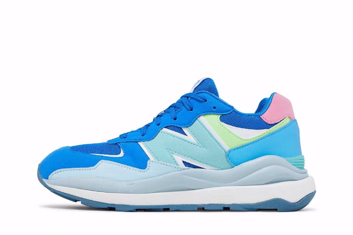 New Balance 57/40 Big Kid Wide Blue Surf, view 4