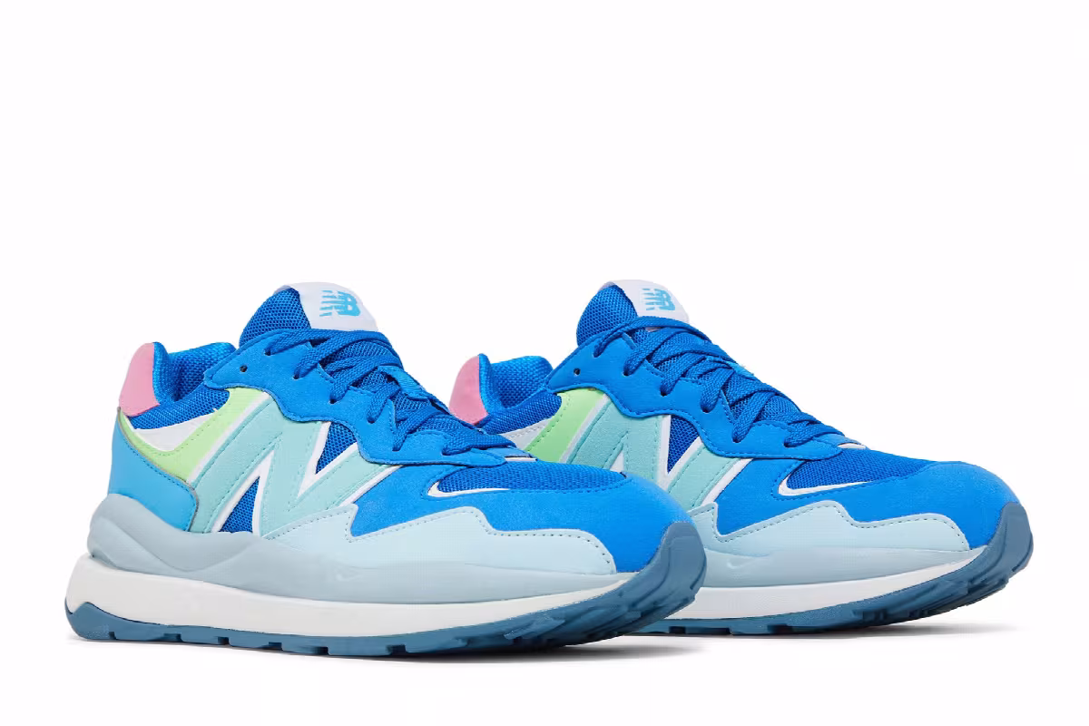 New Balance 57/40 Big Kid Wide Blue Surf, view 9