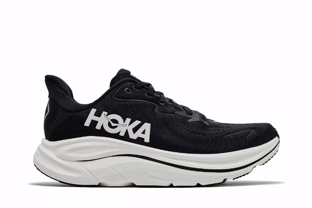 HOKA Clifton 10 Black White, view 2