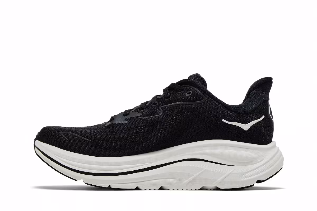 HOKA Clifton 10 Black White, view 4
