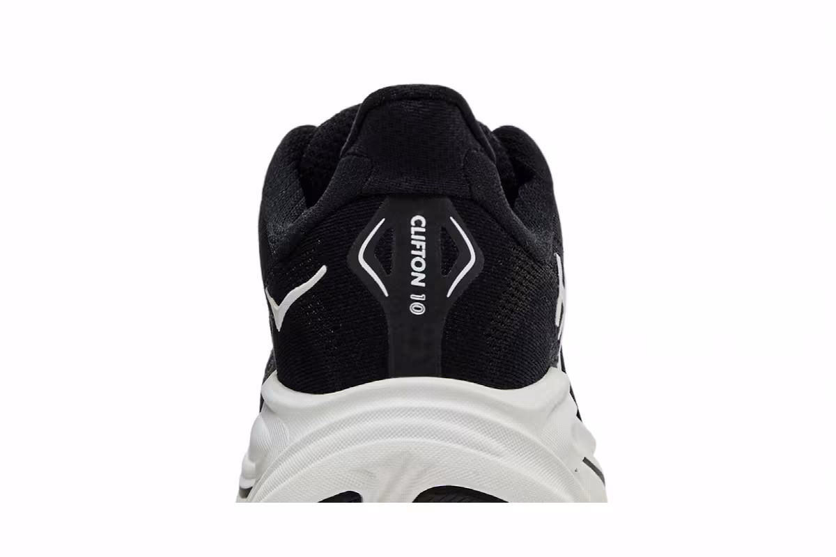 HOKA Clifton 10 Black White, view 8