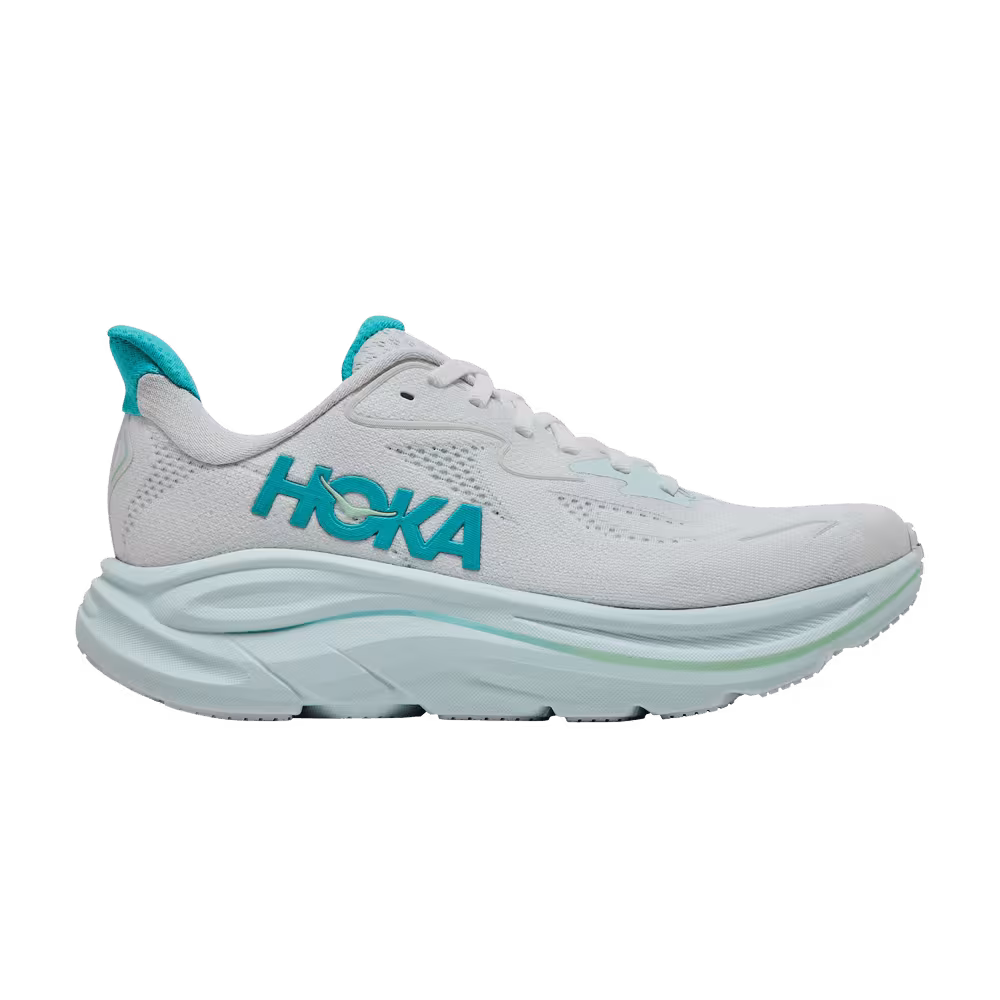 HOKA Women's Clifton 10 White Cielo Blue