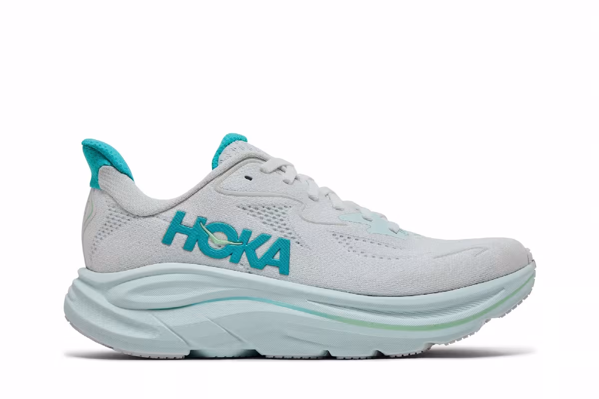 HOKA Women's Clifton 10 White Cielo Blue, view 2