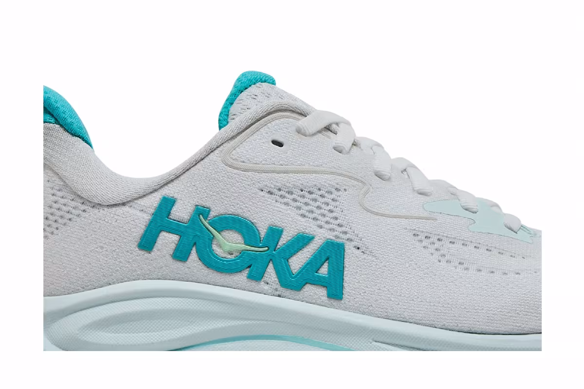 HOKA Women's Clifton 10 White Cielo Blue, view 3