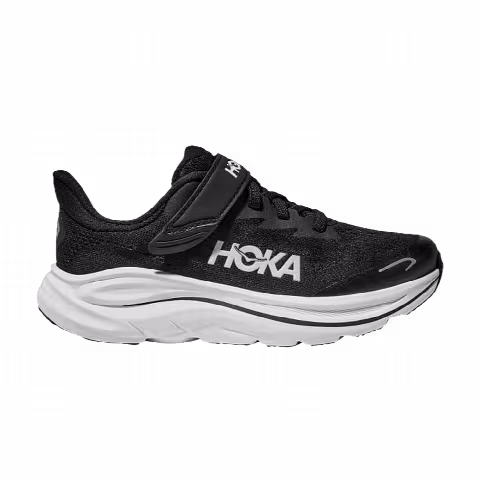 HOKA Clifton 10 Little Kids 'Black White'