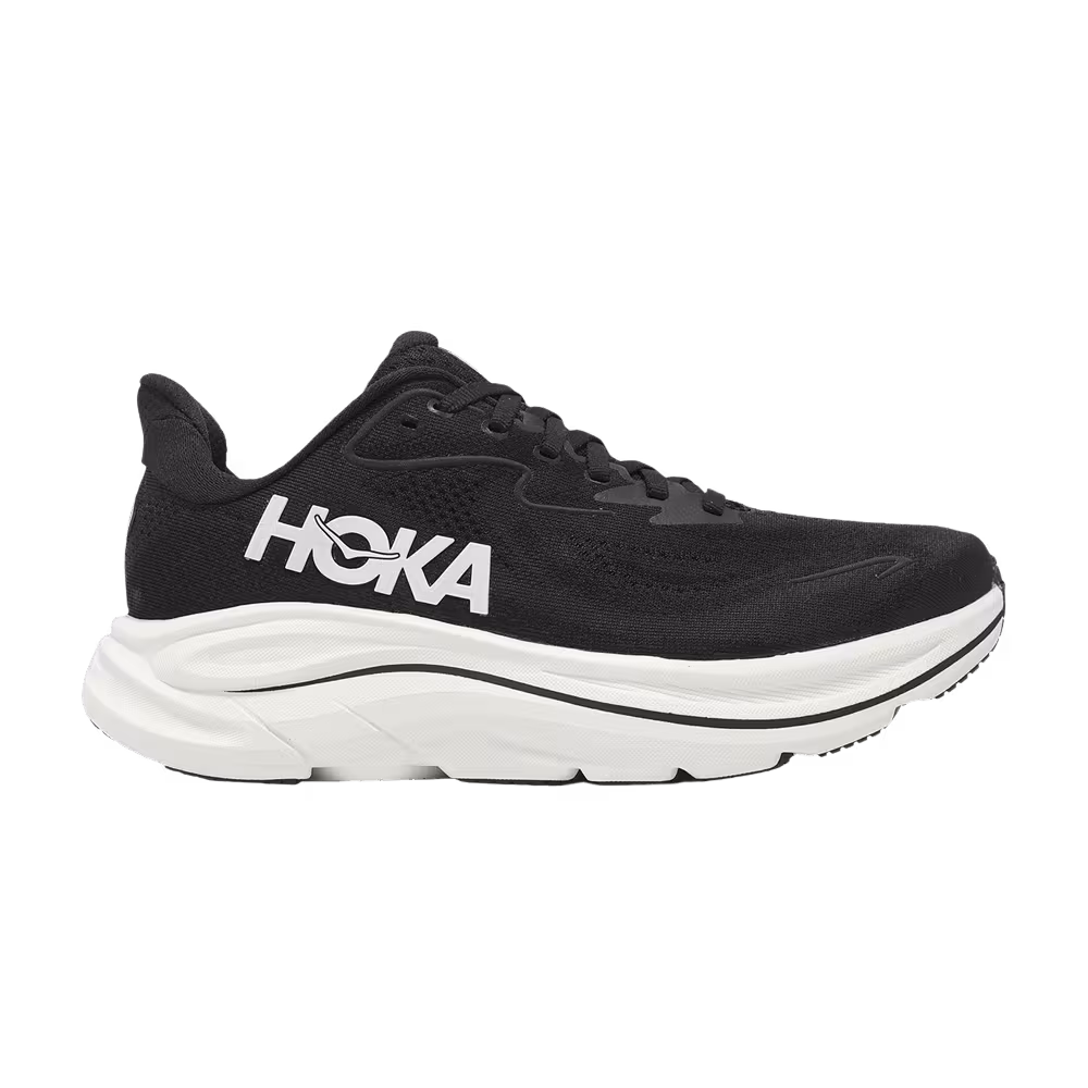 HOKA Women's Clifton 10 Wide Black White