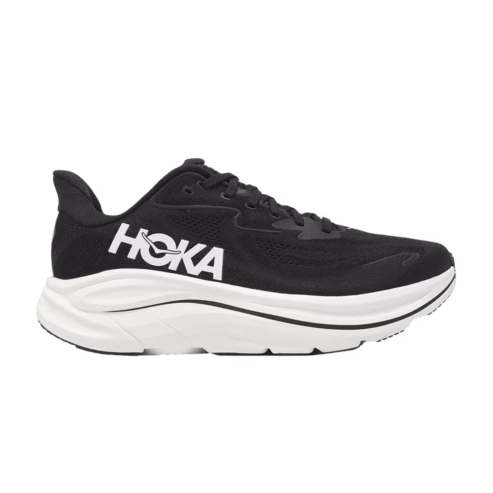 HOKA Clifton 10 Wide Black White