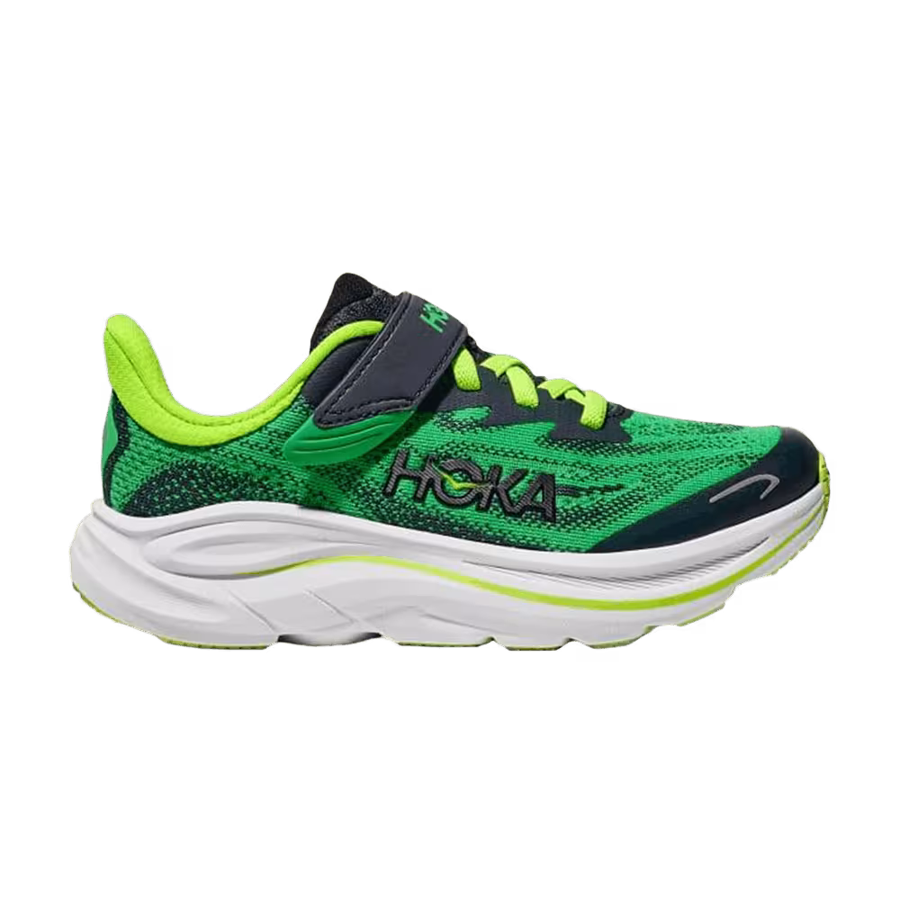 HOKA Clifton 10 Little Kids Spring Green Cosmic Grey