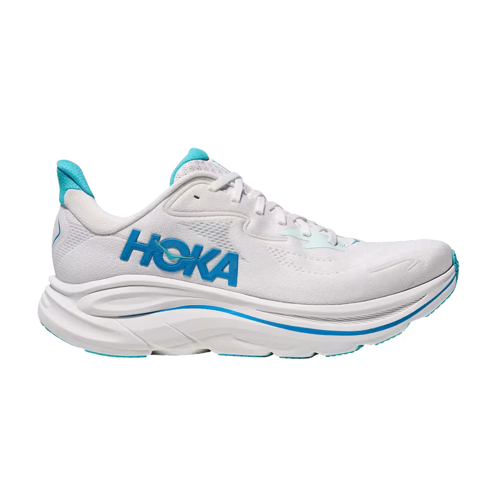HOKA Clifton 10 White Skyward Blue