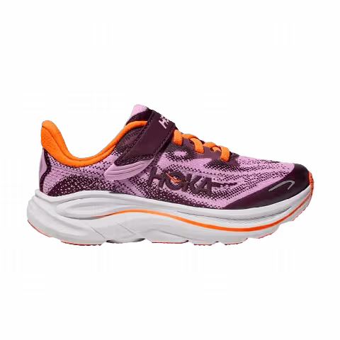 HOKA Clifton 10 Little Kids 'Flower Nectar Cosmic Grey'