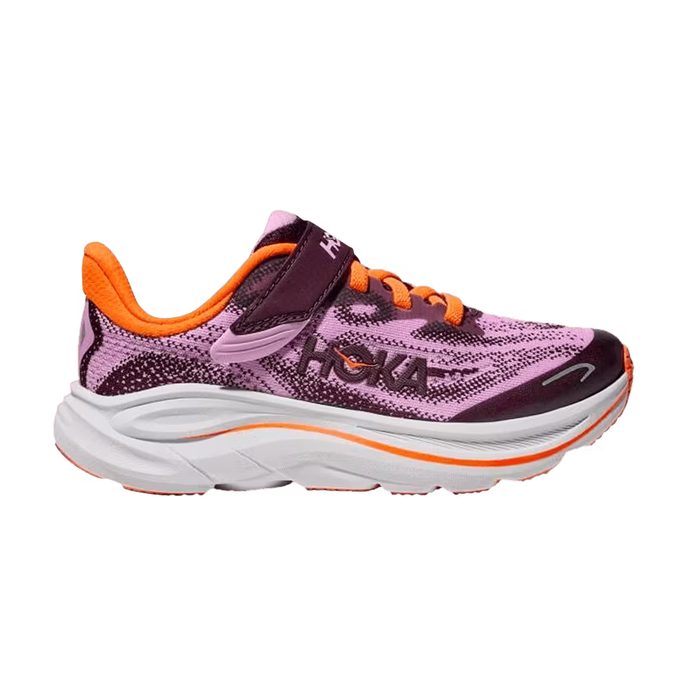 HOKA Clifton 10 Little Kids Flower Nectar Cosmic Grey