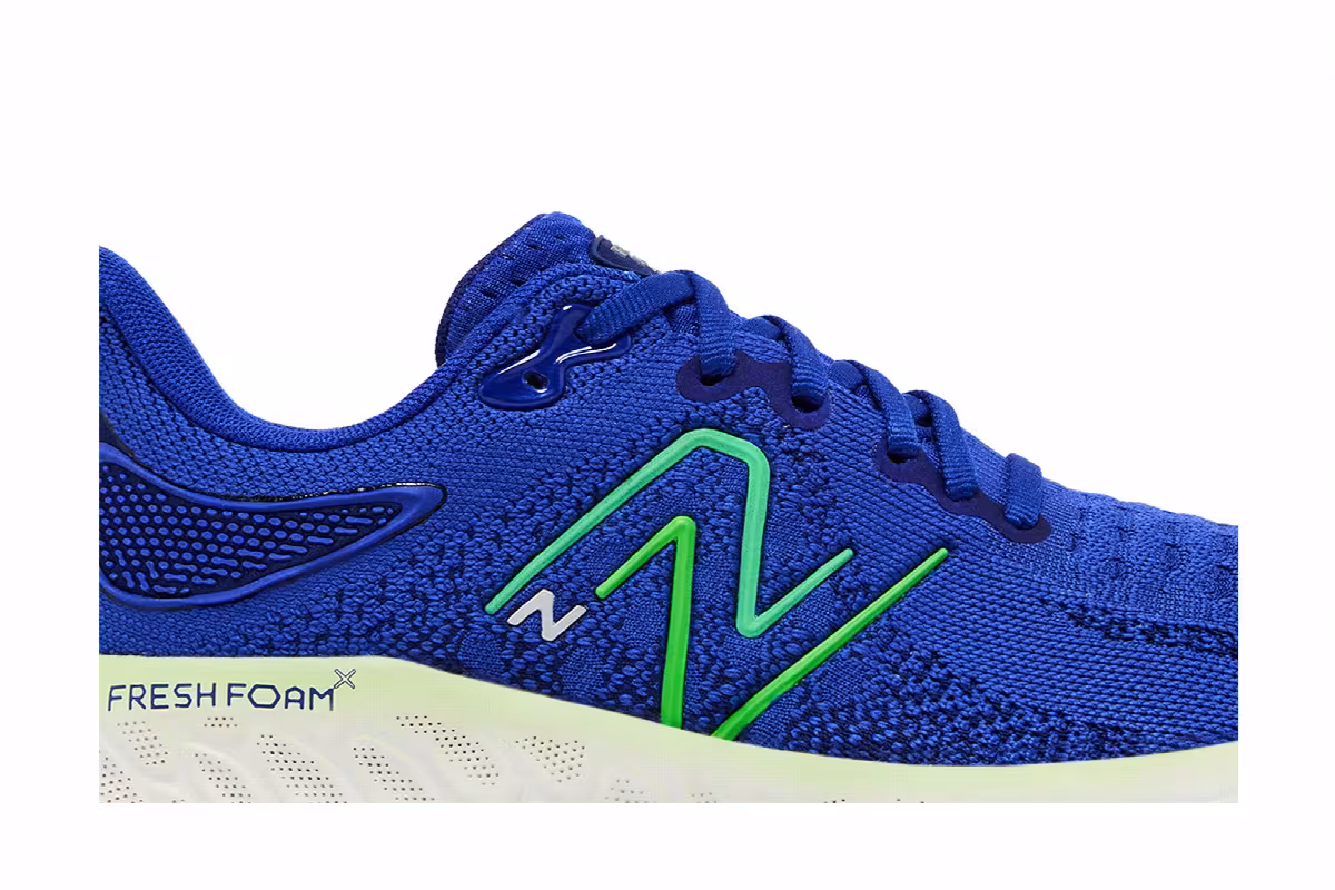 New Balance Fresh Foam X 1080v12 2E Wide Blue Green Apple, view 3