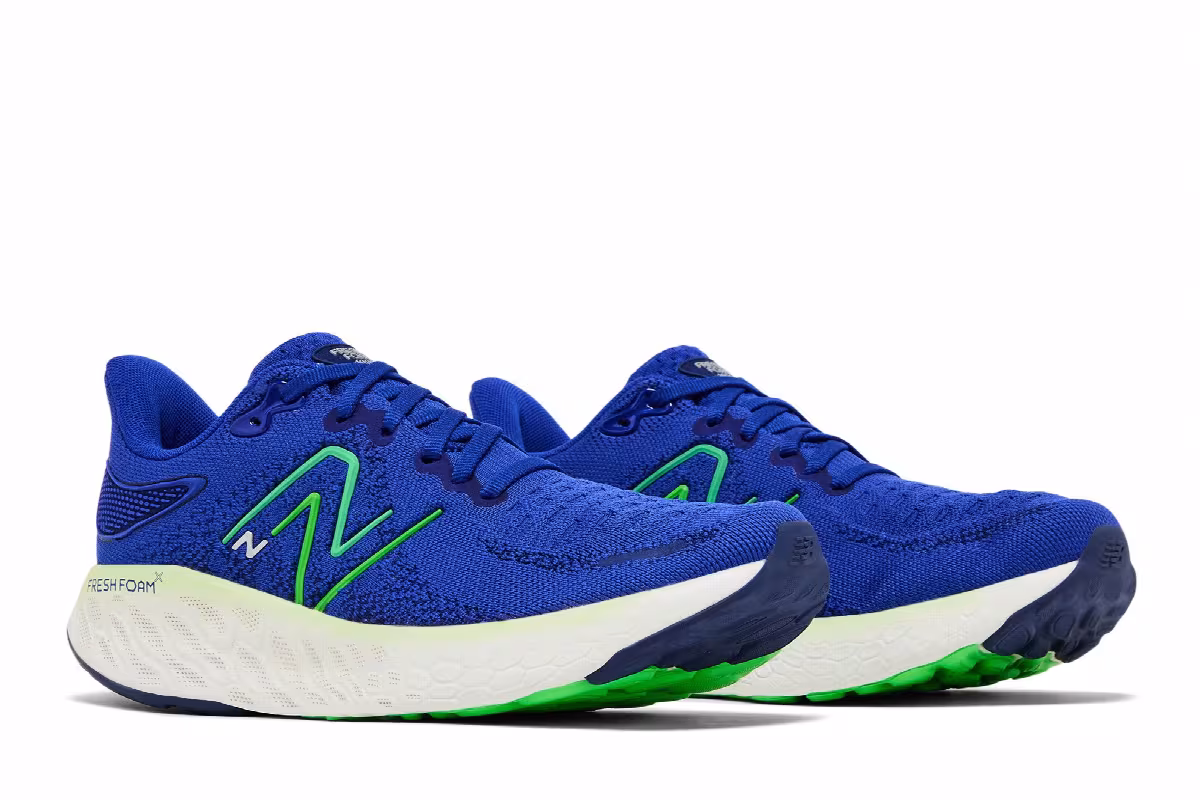 New Balance Fresh Foam X 1080v12 2E Wide Blue Green Apple, view 9