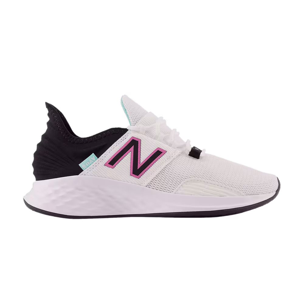 New Balance Women's Fresh Foam Roav Wide White Black Surf