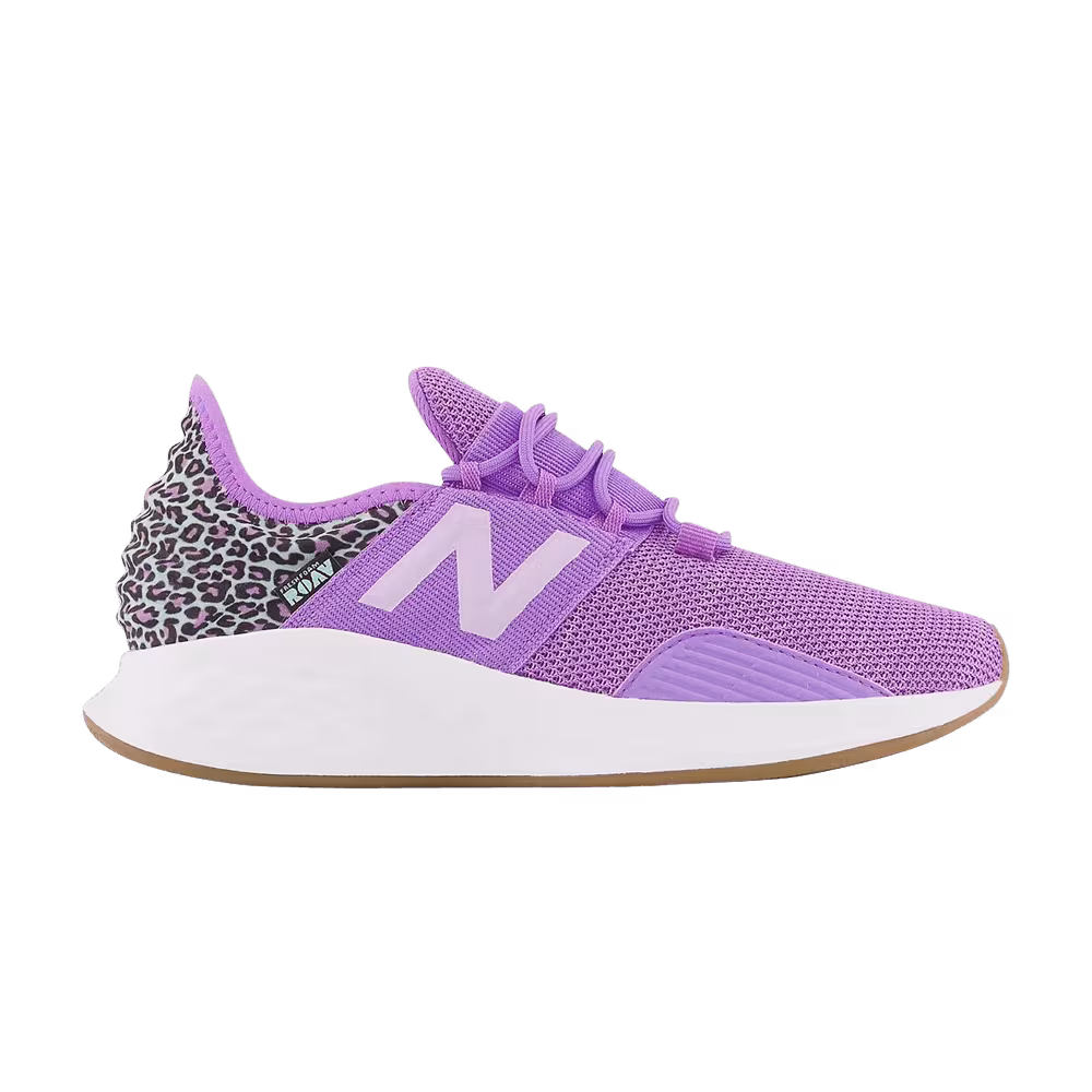 New Balance Fresh Foam Roav Big Kid Wide Electric Purple Leopard Gum