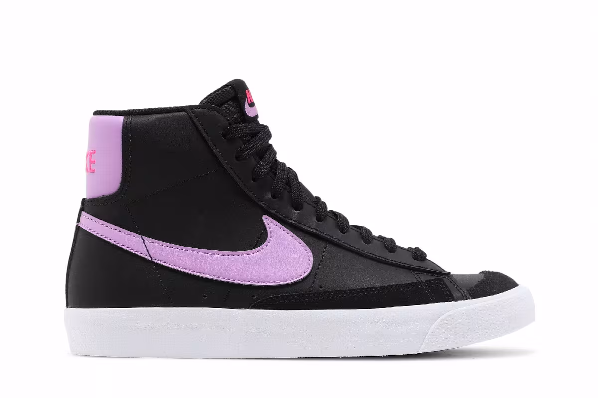 Nike Blazer Mid Black Fuchsia Glow, view 2