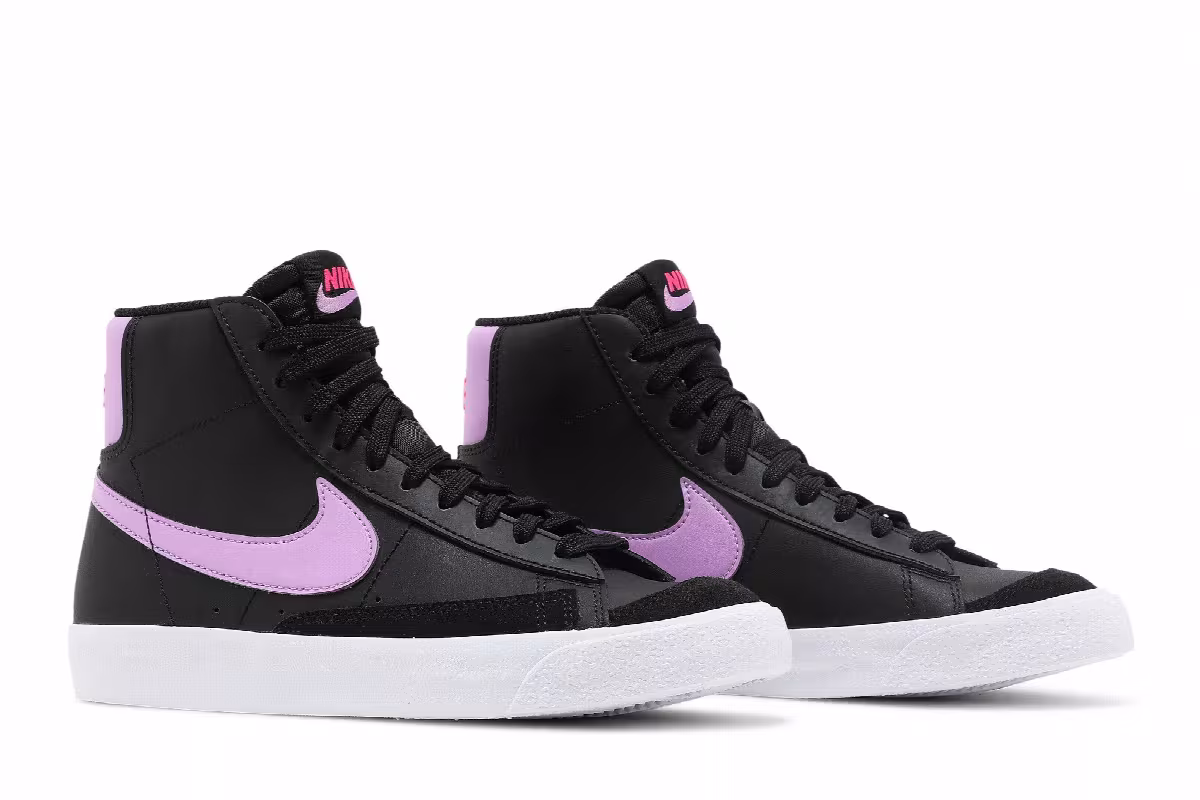 Nike Blazer Mid Black Fuchsia Glow, view 9