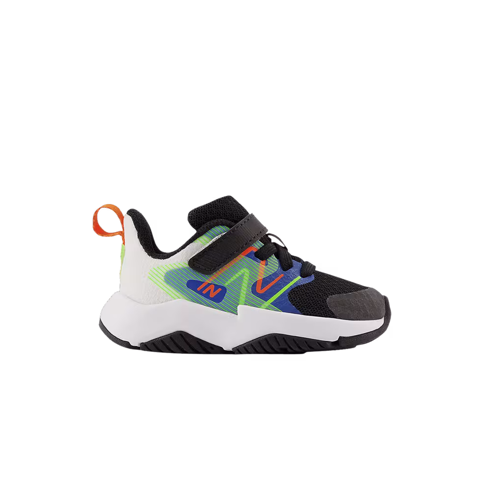 New Balance Rave Run v2 Bungee Lace Top Strap Toddler Black Cobalt Green