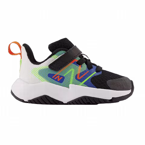 New Balance Rave Run v2 Bungee Lace Top Strap Toddler Wide 'Black Cobalt Green'