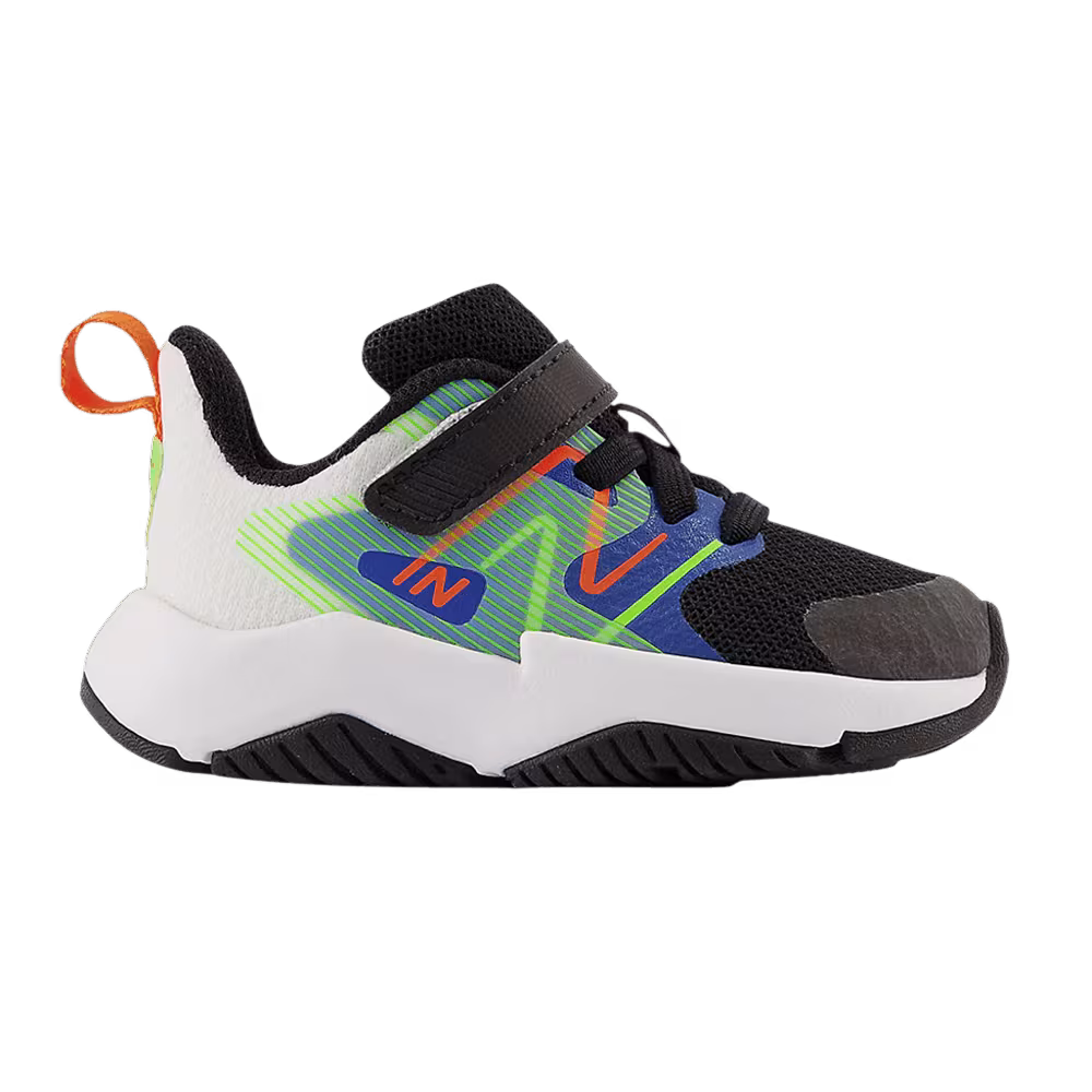New Balance Rave Run v2 Bungee Lace Top Strap Toddler Wide Black Cobalt Green