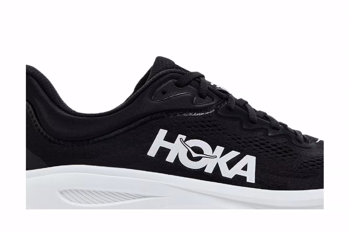 HOKA Bondi 9 Black White, view 3