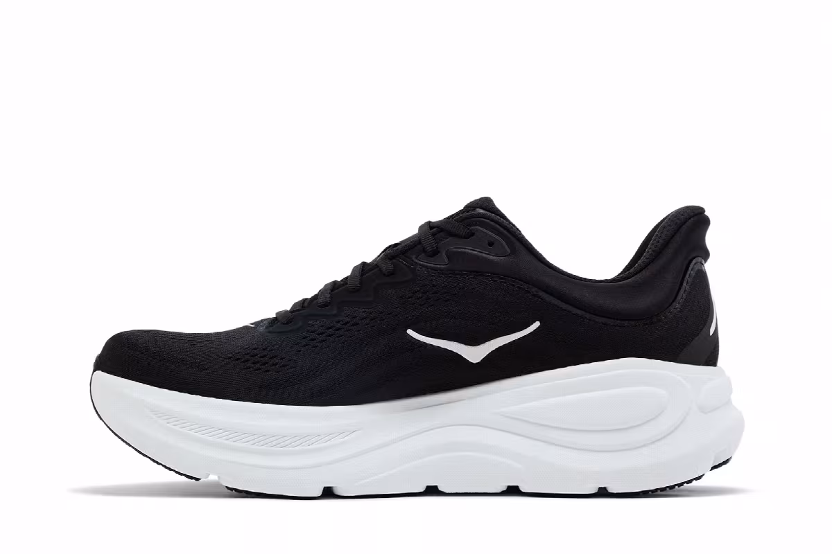 HOKA Bondi 9 Black White, view 4