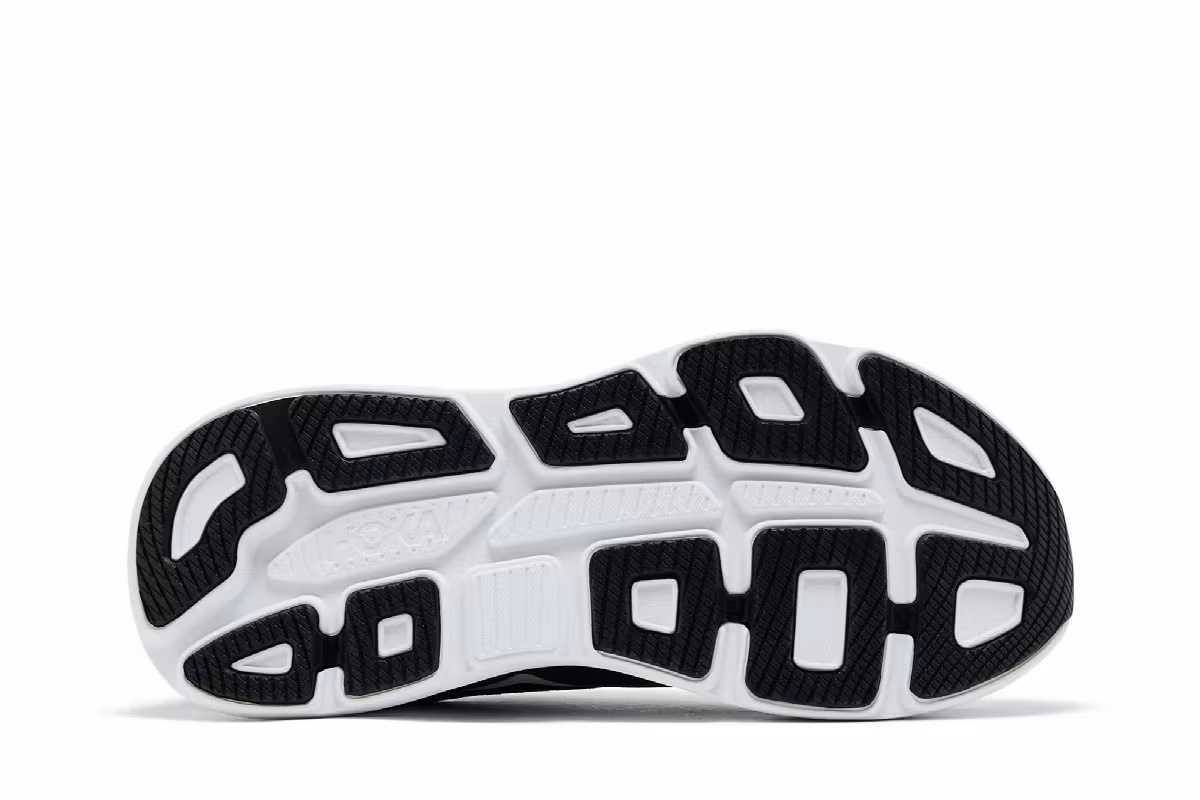 HOKA Bondi 9 Black White, view 5