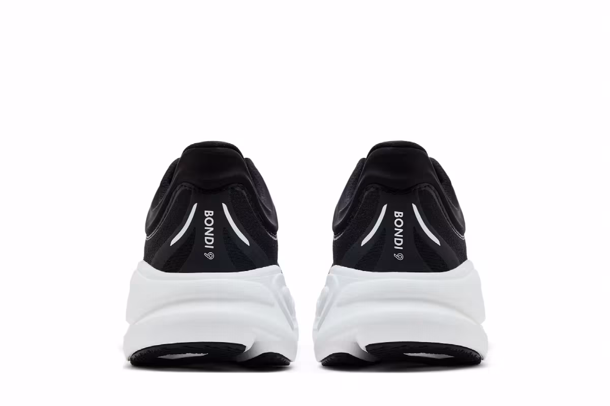 HOKA Bondi 9 Black White, view 7