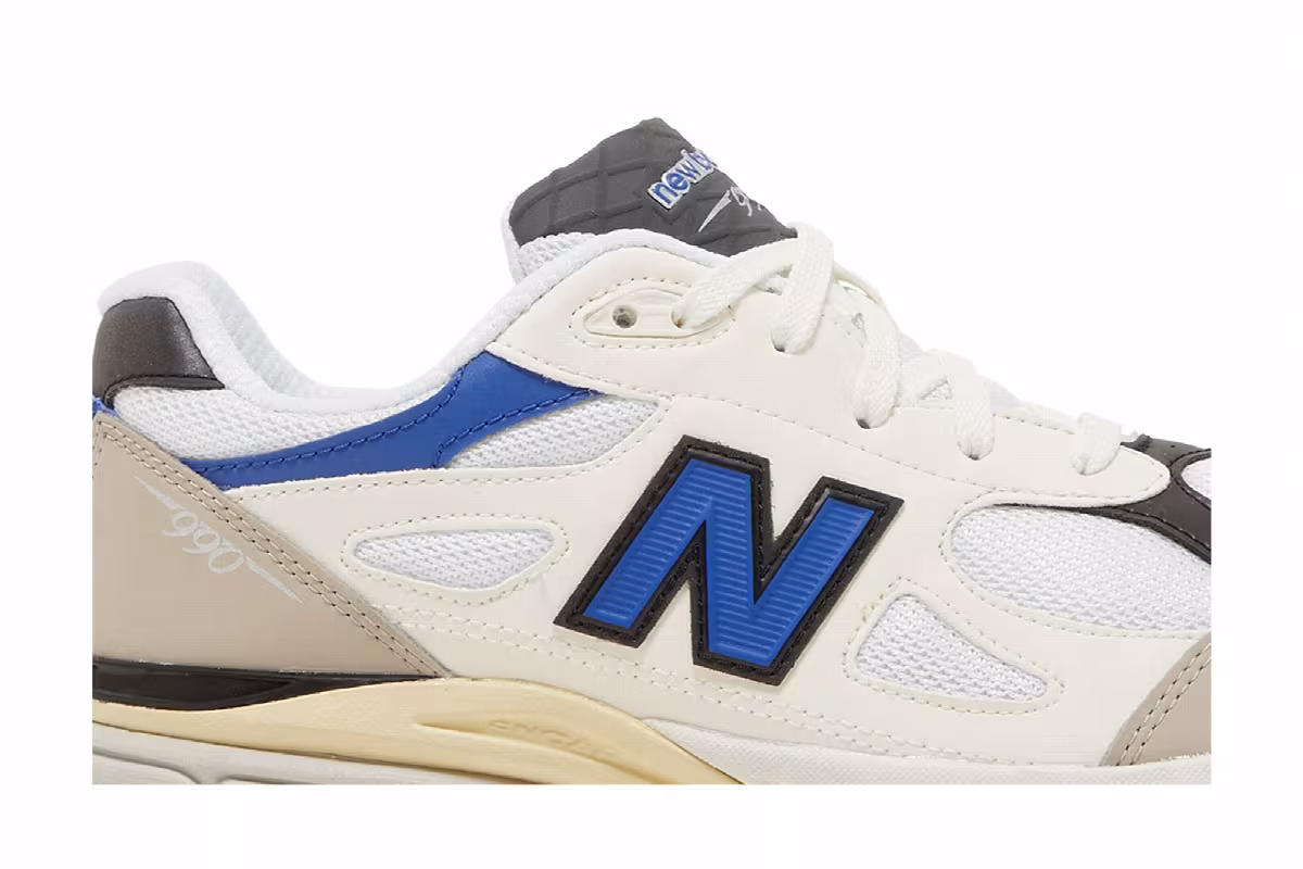 Teddy Santis x New Balance 990v3 Big Kid White Blue, view 3