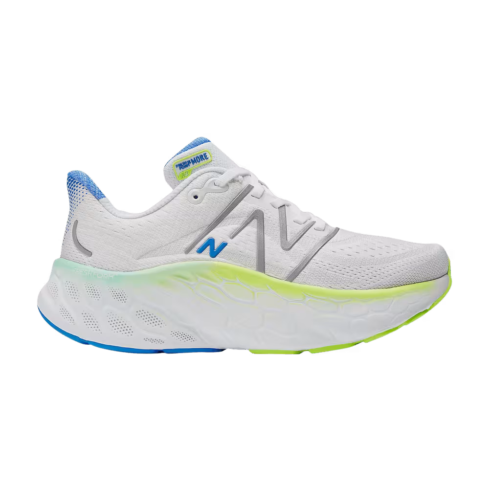 New Balance Women's Fresh Foam X More v4 Wide White Cobalt