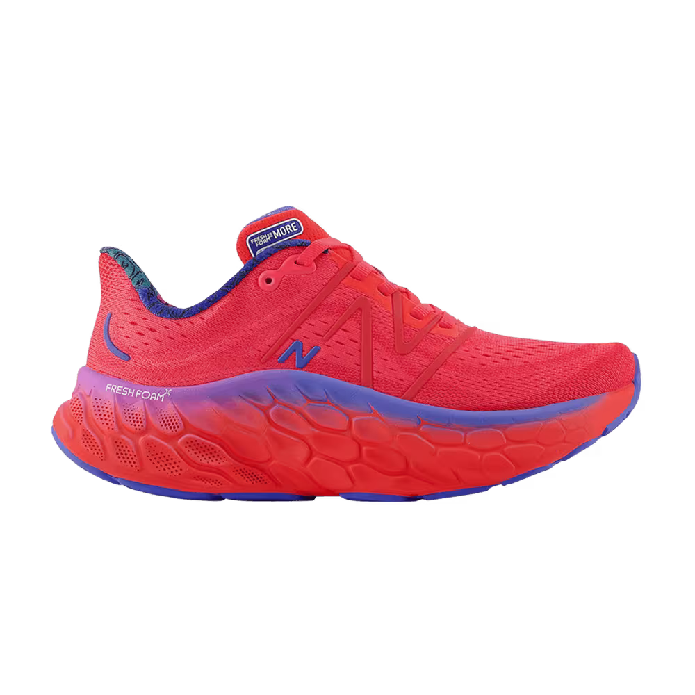 New Balance Women's Fresh Foam X More v4 Electric Red Bright Lapis