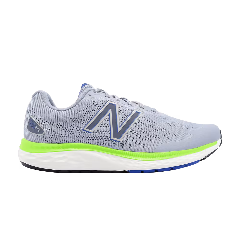New Balance Fresh Foam 680v7 2E Wide Arctic Grey Pixel Green