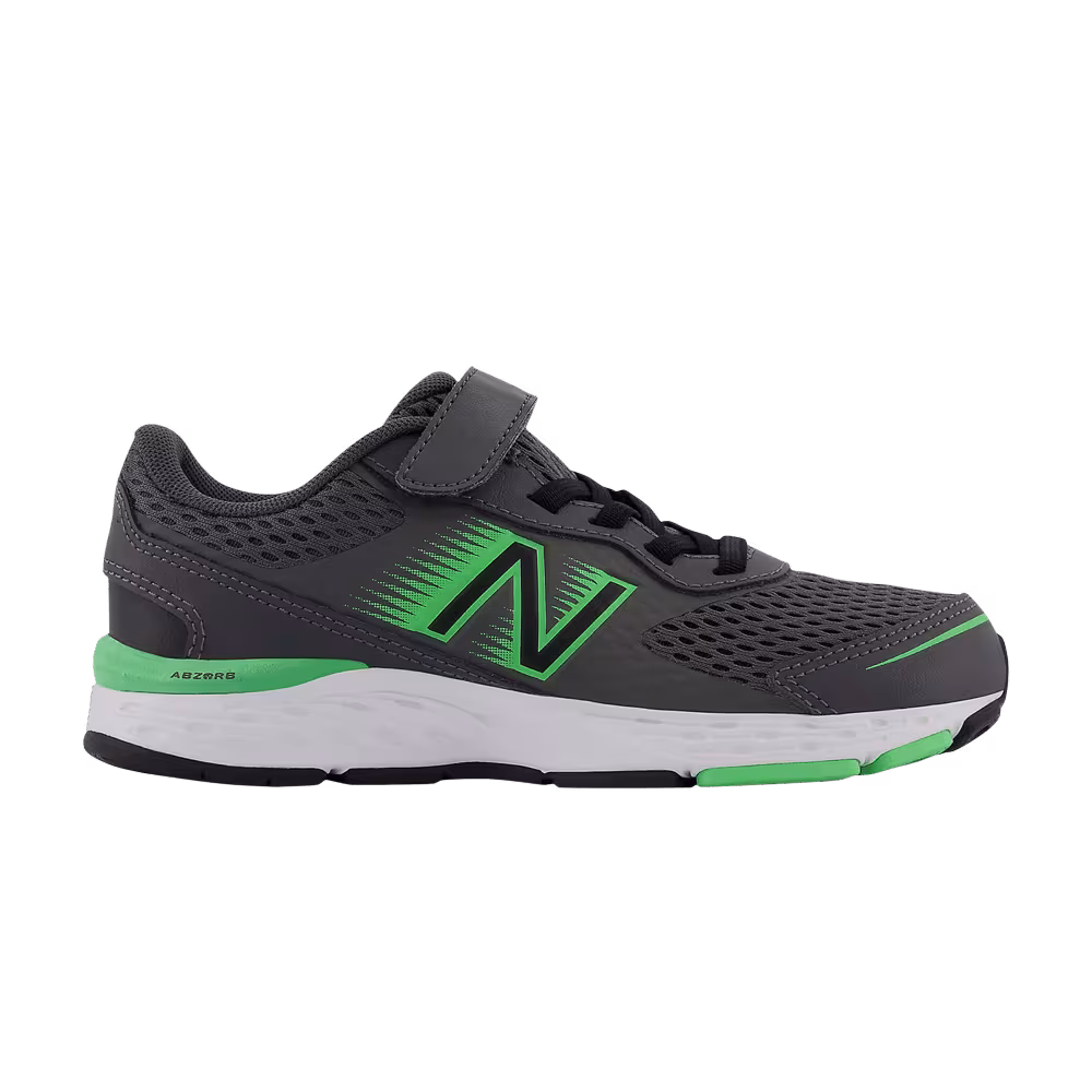 New Balance 680v6 Bungee Big Kid X-Wide Magnet Vibrant Spring