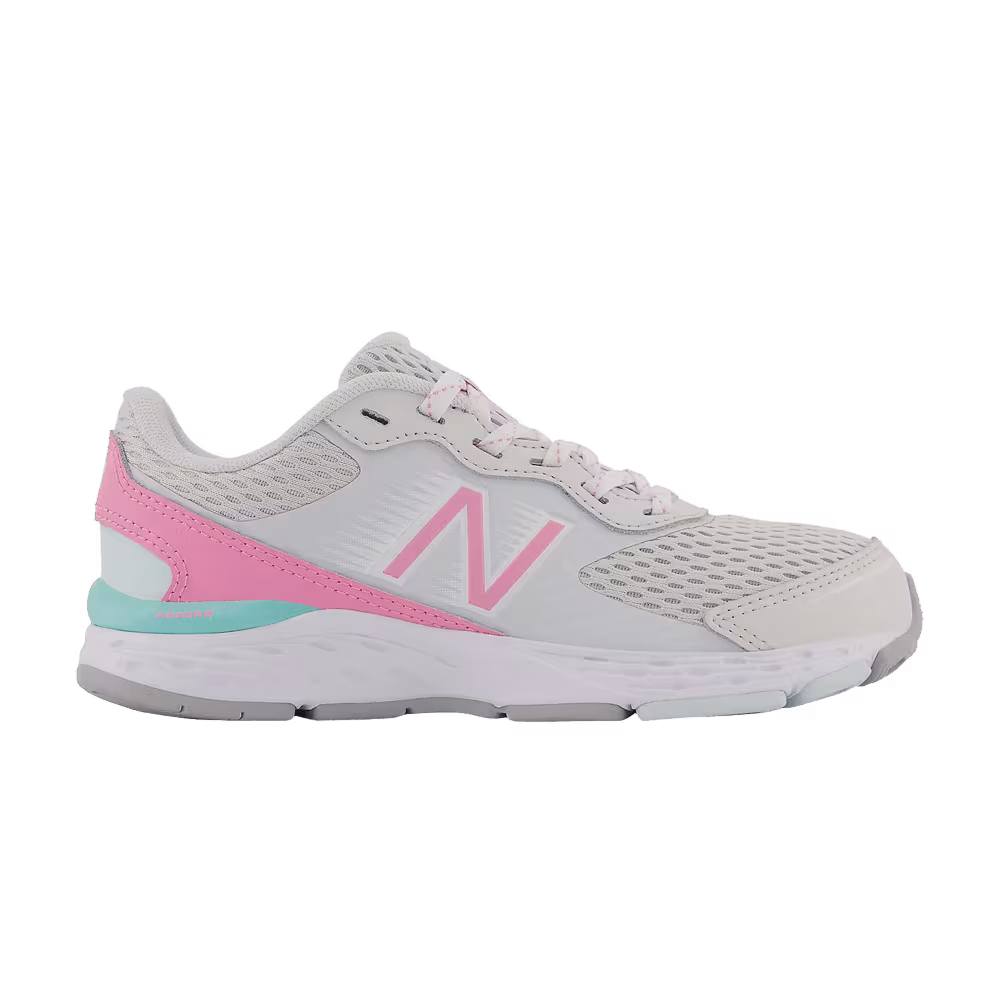 New Balance 680v6 Big Kid X-Wide Nimbus Cloud Bubblegum